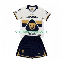 Camisola Pumas UNAM Criança Equipamento Primeiro 2025-2026 Manga Curta